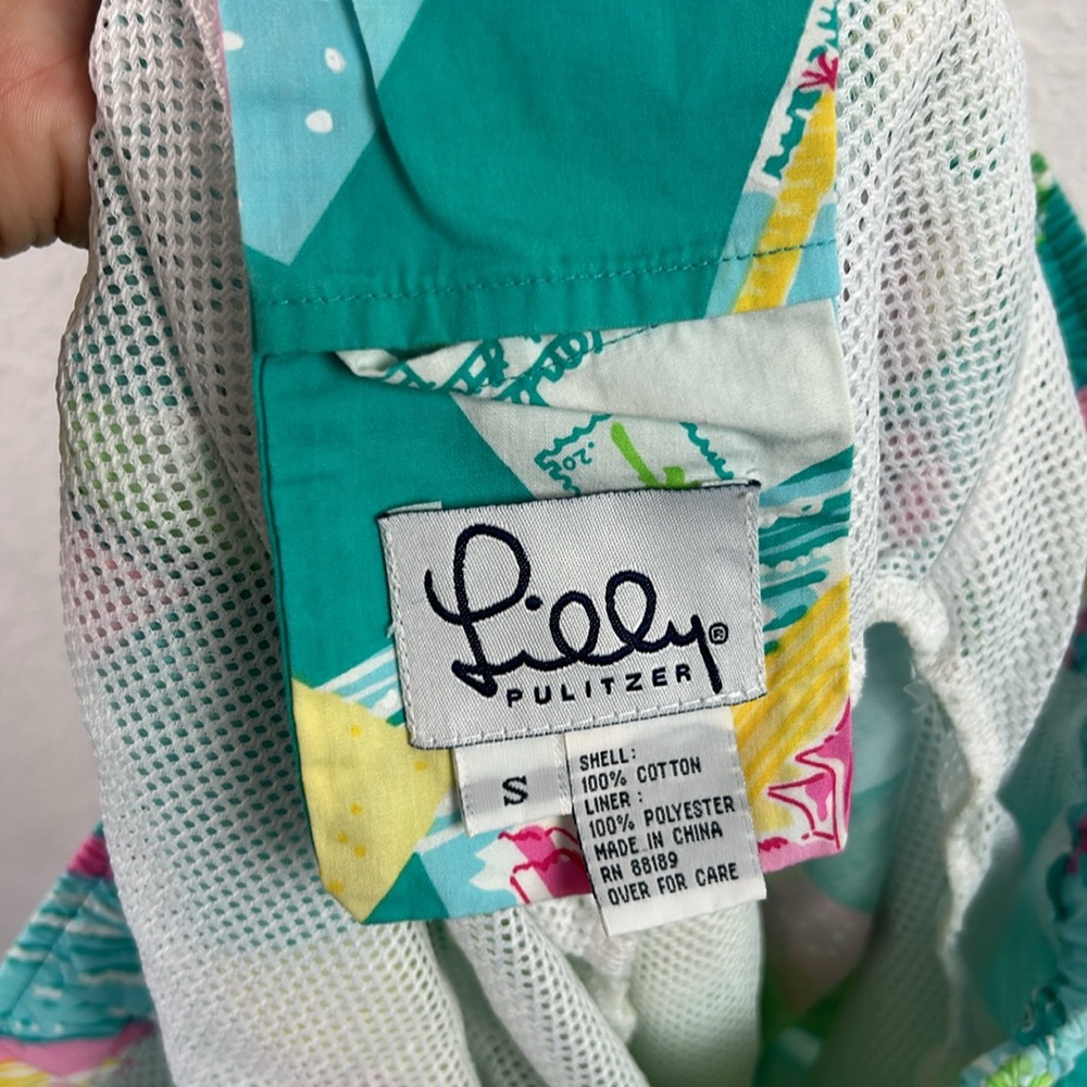 Lilly Pulitzer Men's Swim Trunks Postcard Flamingo - Picture 5 of 7